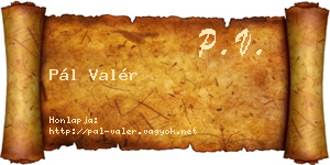 Pál Valér névjegykártya